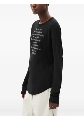 Ann Demeulemeester brushed jersey top - Black