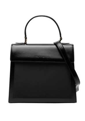 Saint Laurent Pre-Owned 20th Century Smooth Calfskin and Nylon Top Handle Bag satchel - Black