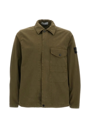 Stone Island bellows pocket badge shirt - White