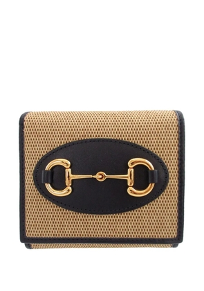 Gucci Pre-Owned 2016-2025 Canvas Horsebit 1955 Bifold Wallet small wallets - Blue