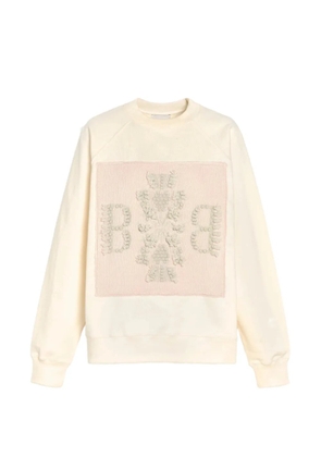 Barrie cashmere-patch logo sweatshirt - Neutrals