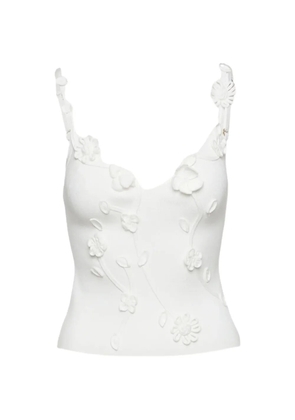 Cult Gaia floral-appliqué top - White