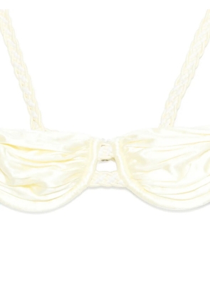 Isa Boulder weave strap bikini top - Yellow