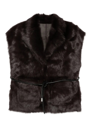 Arma belted reversible gilet - Brown