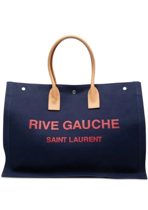 Saint Laurent Pre-Owned 2022 Large Canvas Rive Gauche tote bag - Blue