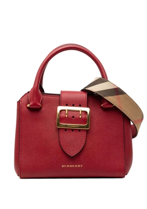 Burberry Pre-Owned 2000-2017 Small Grained Leather Buckle Tote satchel - Red