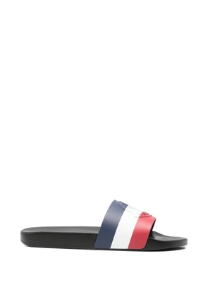 Moncler Basile striped slides - Black