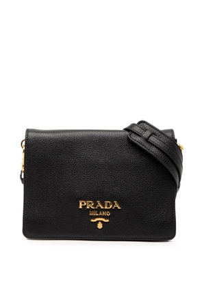 Prada Pre-Owned 2010-2026 Vitello Phenix Flap crossbody bag - Black