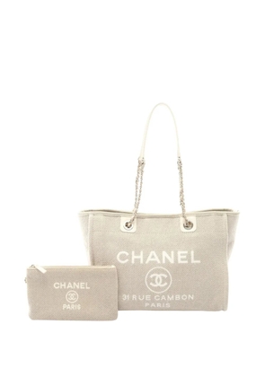 CHANEL Pre-Owned 2021-2026 Medium Canvas Deauville tote bag - Neutrals