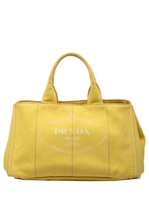 Prada Pre-Owned 2013-2026 Large Canvas Canapa Logo satchel - Yellow