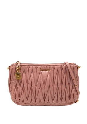 Miu Miu Pre-Owned 2010-2025 Nappa Matelasse Lux Charm shoulder bag - Pink