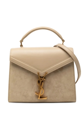 Saint Laurent Pre-Owned 2020 Mini Suede and Calfskin Cassandra Top Handle Bag satchel - Neutrals