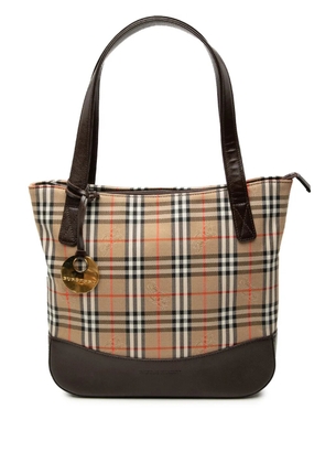 Burberry Pre-Owned 2000-2017 Haymarket Check Canvas handbag - Neutrals
