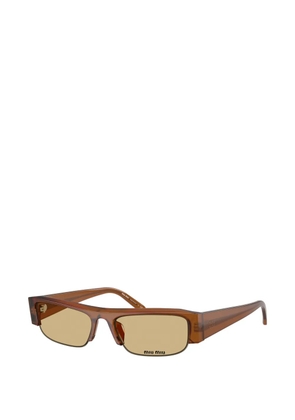 Miu Miu Eyewear Vedette rectangle-frame sunglasses - Brown