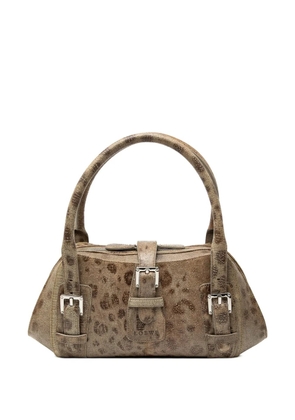 Loewe Pre-Owned 2003 Leopard Printed Leather Senda handbag - Neutrals