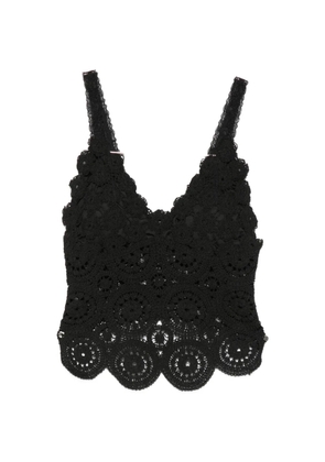 PHILIA LOFT scallop-trim top - Black