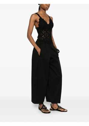 PHILIA LOFT scallop-trim top - Black