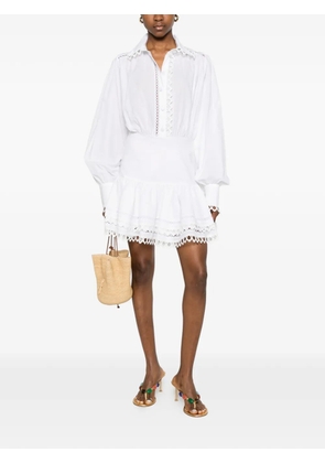 Les Filles d'Eva lace-trim mini dress - White