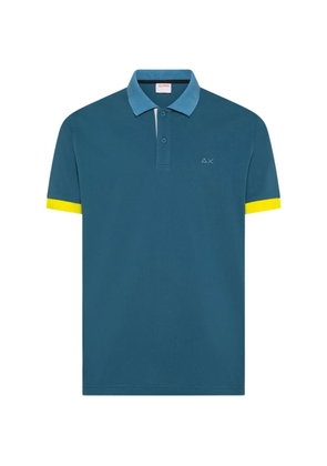 Sun68 contrast trim polo shirt - Blue
