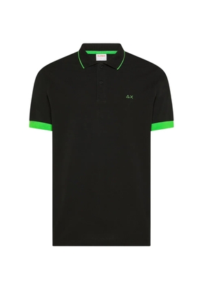 Sun68 tipped logo polo shirt - Black