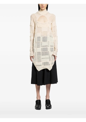 HALOS checked cutout turtleneck sweater - Black