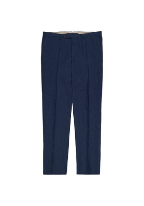 slowear patterned linen trousers - Blue