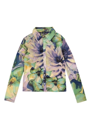 Callipygian floral-print shirt - Green