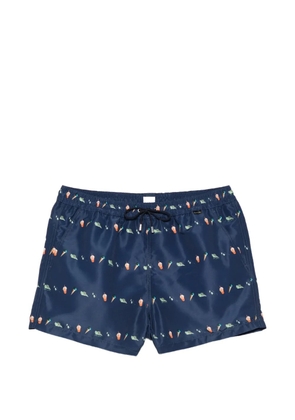 Paul Smith drawstring patterned swim shorts - Blue
