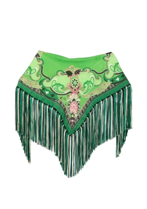 ETRO fringe scarf - Green