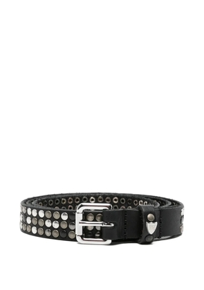 Htc Los Angeles studded leather belt - Black