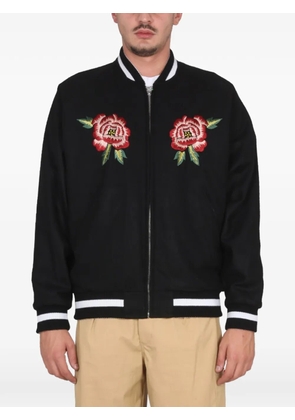 Kenzo France Japan double-face embroidered bomber jacket - Black