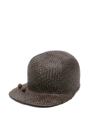 Fabiana Filippi bead woven hat - Brown