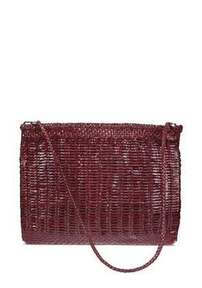 VIPERA Klimt woven-leather shoulder bag - Red