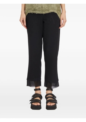 SANCTA MUERTE straight cotton trousers - Black