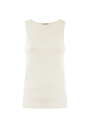 Moncler logo-embroidered vest - Neutrals