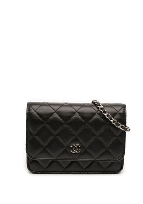 CHANEL Pre-Owned 2020 Mini CC Lambskin Wallet on Chain crossbody bag - Black