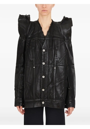 Rick Owens coton button denim jacket - Black