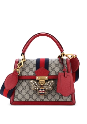 Gucci Pre-Owned Queen Margaret Top Handle Bag GG Coated Canvas with Leather Small satchel - Red