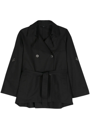 Fay double-breasted coat - Black