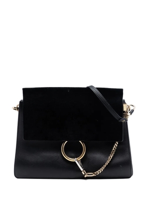 Chloé Pre-Owned 2017 Medium Calfskin and Suede Faye crossbody bag - Black