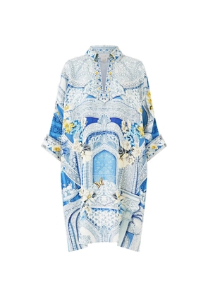 Camilla printed midi dress - White