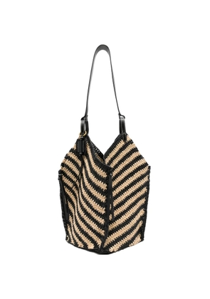 ISABEL MARANT Tampa striped shoulder bag - Black