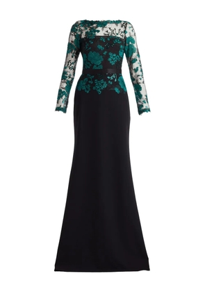 Tadashi Shoji floral-embellishment maxi dress - Black