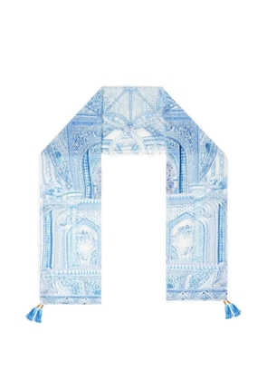 Camilla The Hum Of The Alhambra tassel-detail scarf - Blue