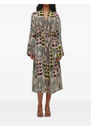 RABENS SALONER Sunita kimono dress - Neutrals