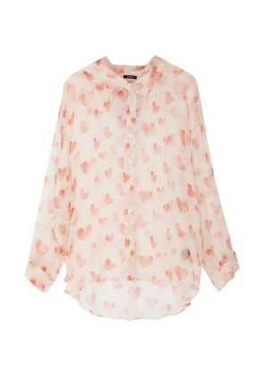 R13 pintuck heart blouse - Neutrals