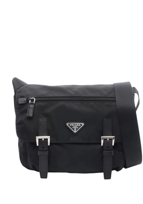 Prada Pre-Owned 2013-2025 Tessuto Zip Double Buckle Messenger Bag crossbody bag - Black