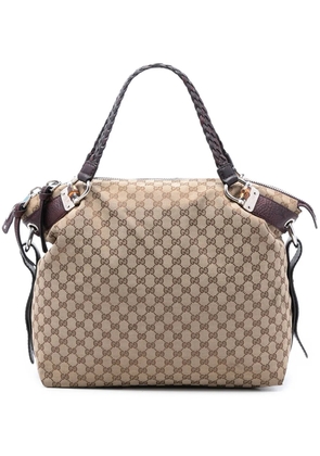 Gucci Pre-Owned 2016-2025 Large GG Canvas Bamboo Bar tote bag - Brown