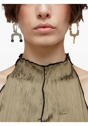 Osklen dual-tone geometric earrings - Gold