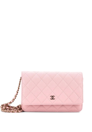 CHANEL Pre-Owned Wallet on Chain Quilted Caviar crossbody bag - Pink